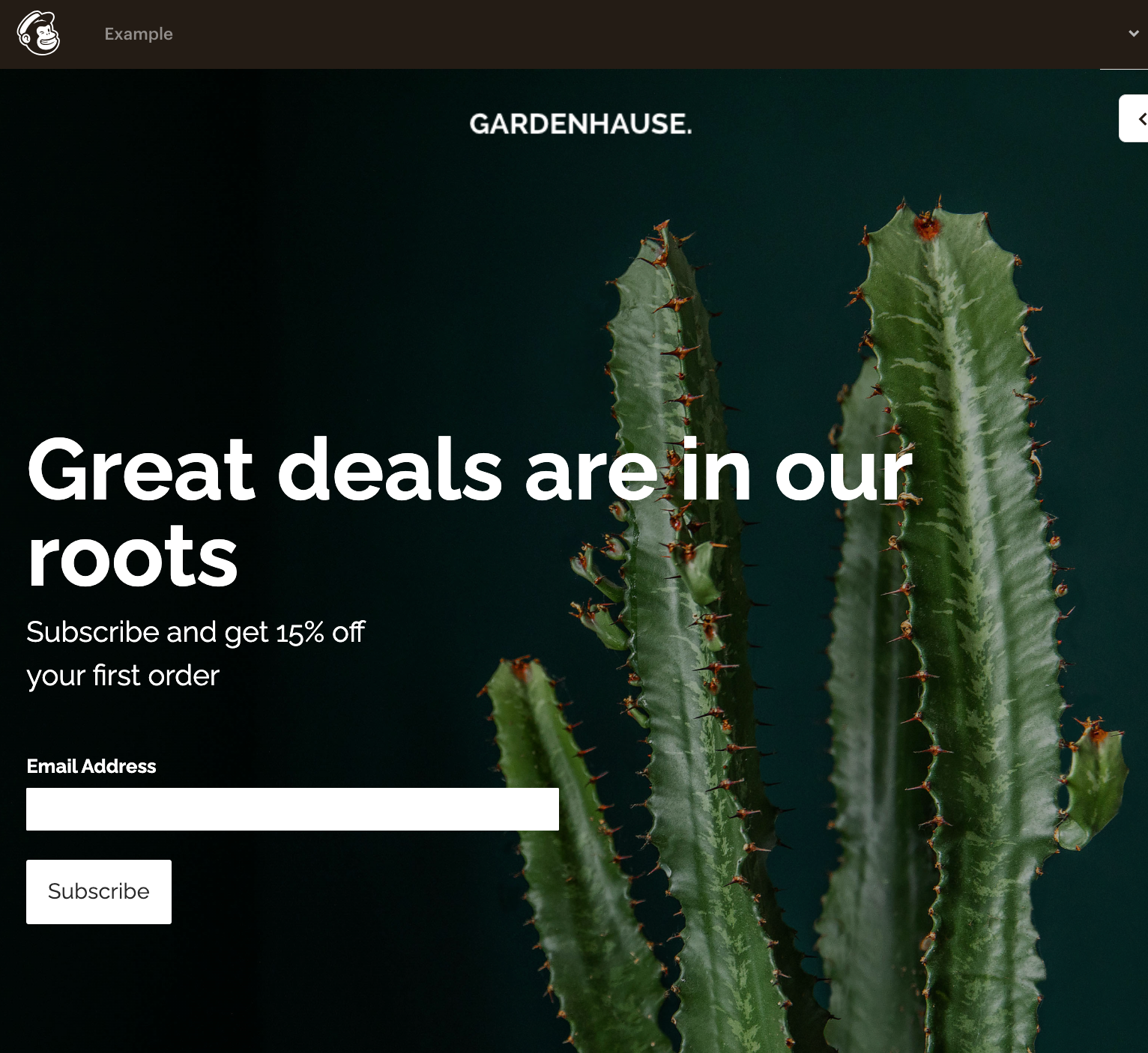 Gardenhause Landing Page Example