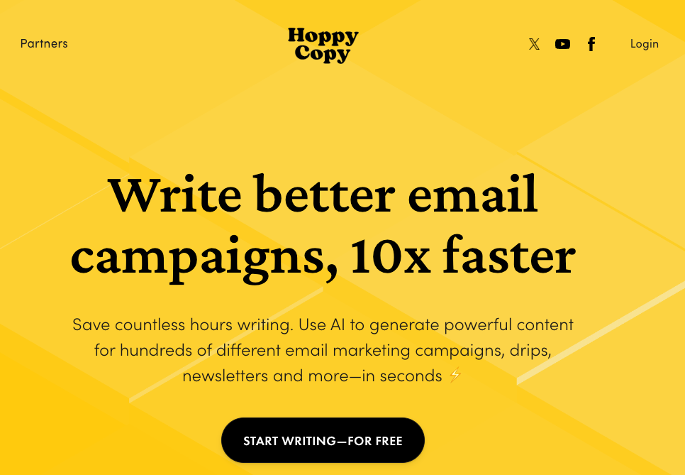 Hoppy copy home page