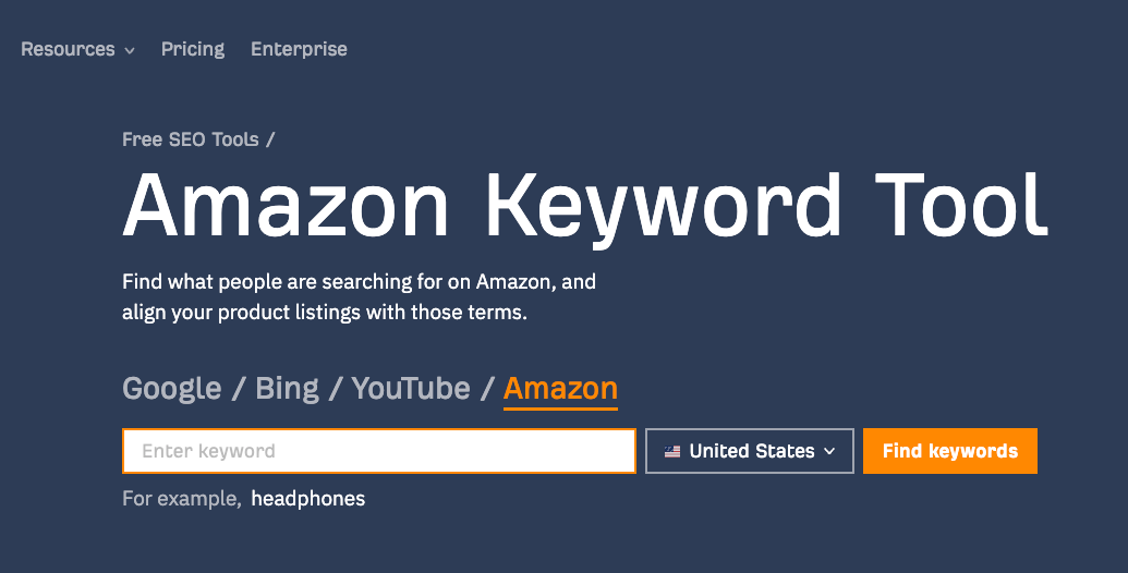 Ahrefs Amazon Keyword Tool