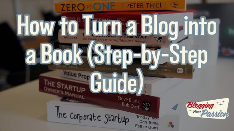 how to turn a blog into a book