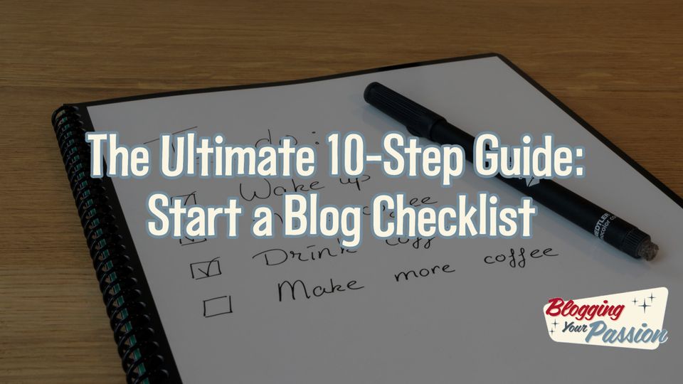 start a blog checklist