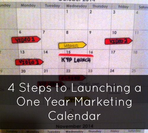 4 Steps to Launching a One Year Marketing Calendar