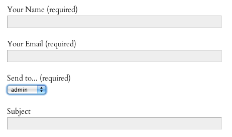 add a contact form a contact form