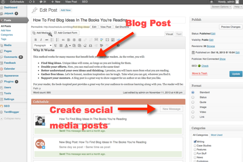 coschedule works inside of wordpress