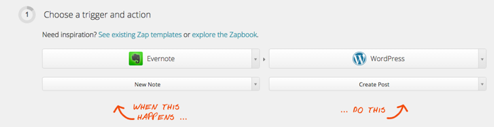 using zapier with evernote