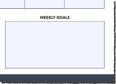 Set your weekly goals