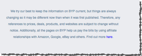 displaying affiliate disclosures