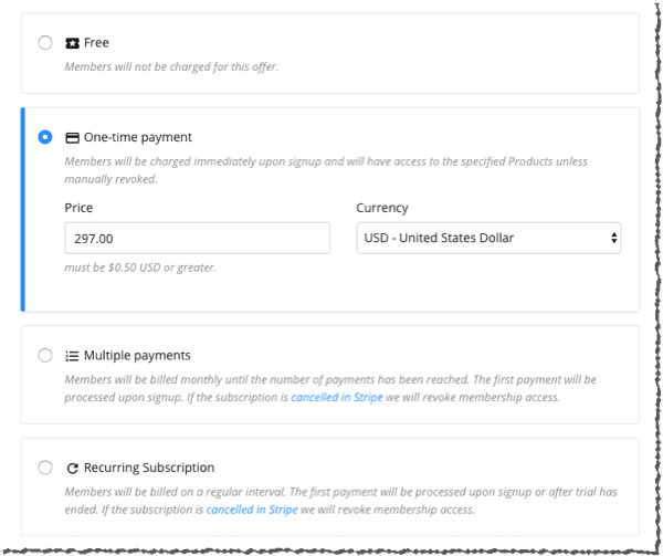 set your own pricing terms on your online courses