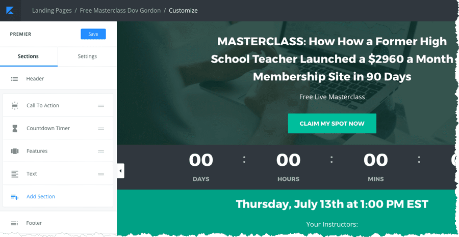 easily design landing pages