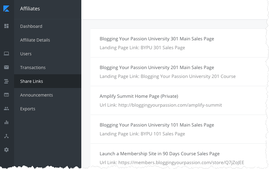How to use the built-in affiliate system